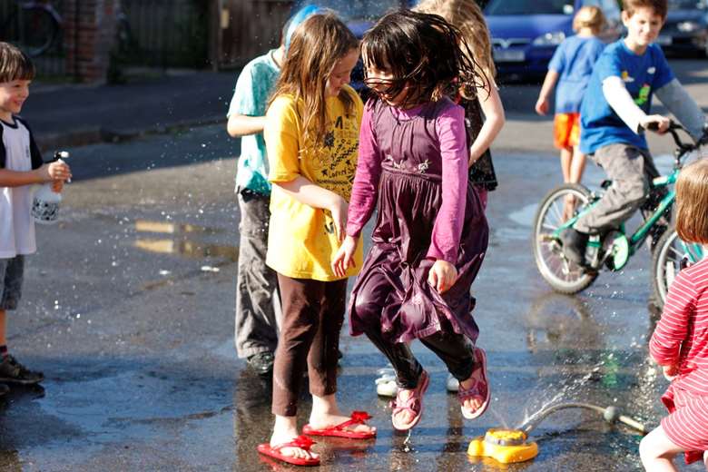 A survey revealed children aged from four to seven played outside less than four times a week. Image: Hugh Warwick