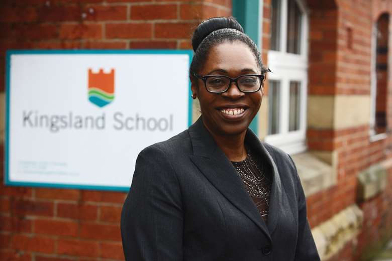 Head teacher Lynda Thompson has overseen the shift of Kingsland School’s focus from pastoral care to improving pupils’ academic outcomes, ensuring they leave with qualifications. Picture: Peter J Hearn