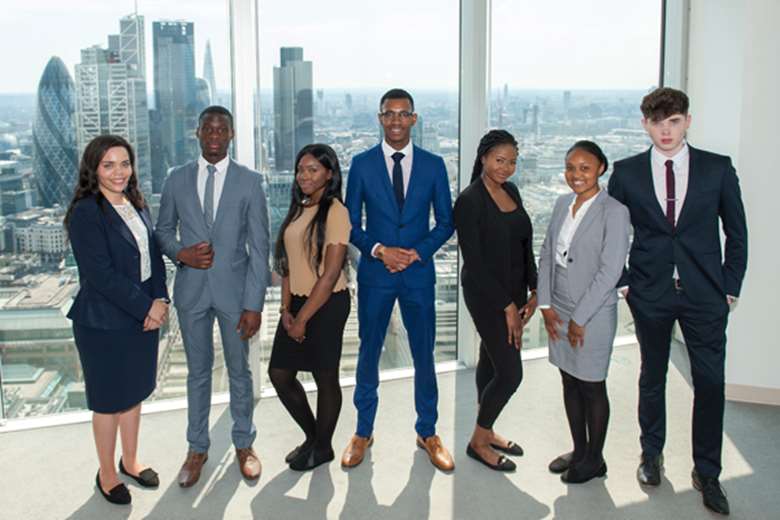 The City of London Business Traineeship programme offers internships to pupils from seven London boroughs