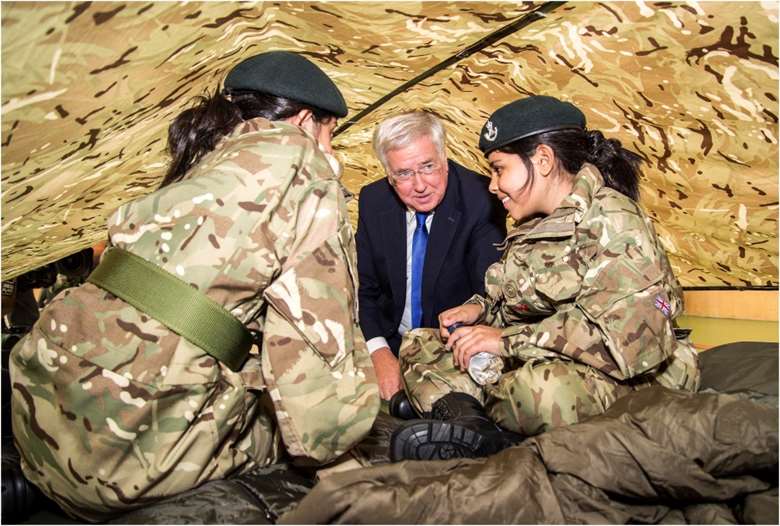 Defence Secretary Michael Fallon visited Rockwood Academy following his speech at the Conservative Party conference. Picture: Core Education Trust