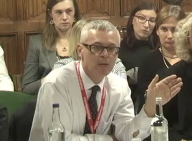 Jonathan Slater said the DfE wants to target its interventions based on data it collects on children's services. Picture: Parliament TV