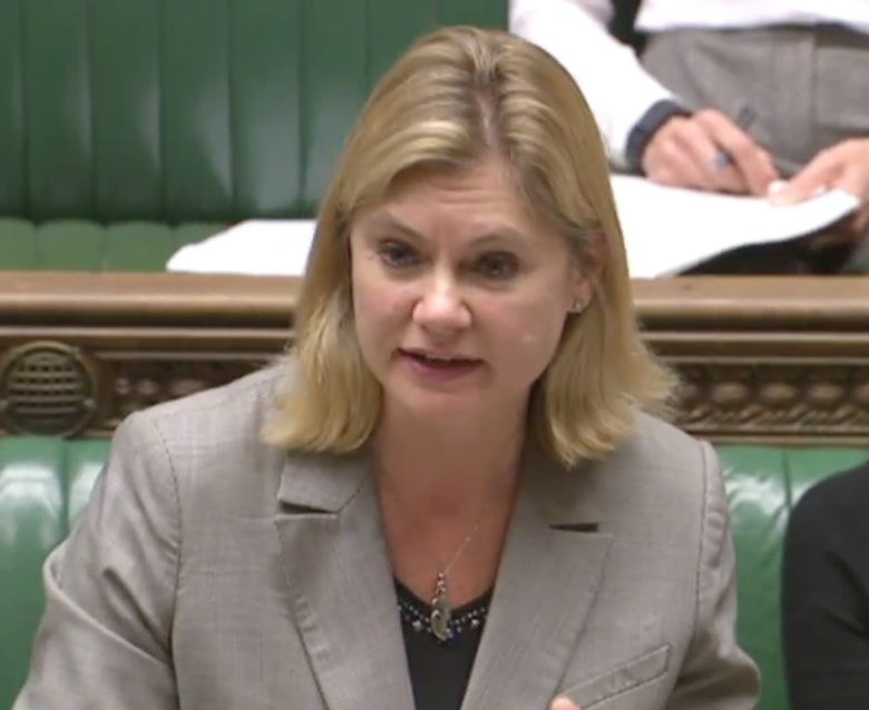 Justine Greening has said research schools will be established in 12 "opportunity areas". Picture: Parliament TV