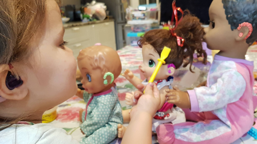 Ariella was diagnosed with hearing loss as a baby (see case study below). Picture: AVUK