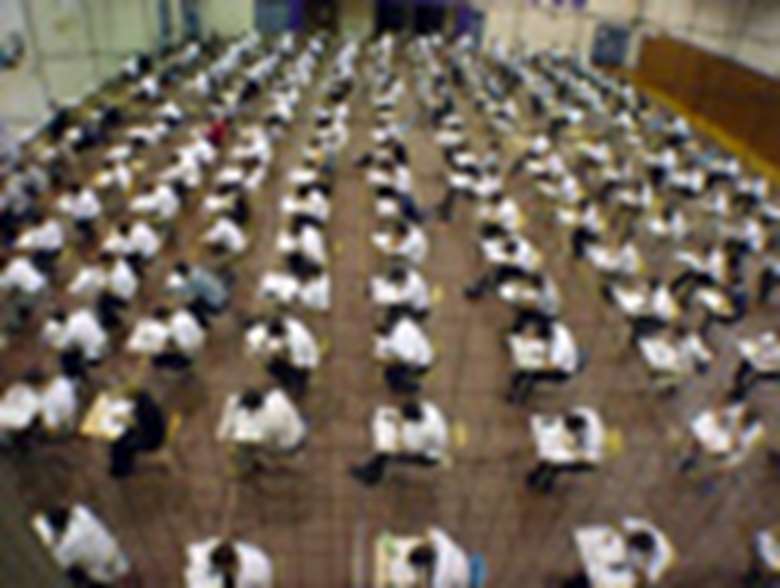 Children sitting exams