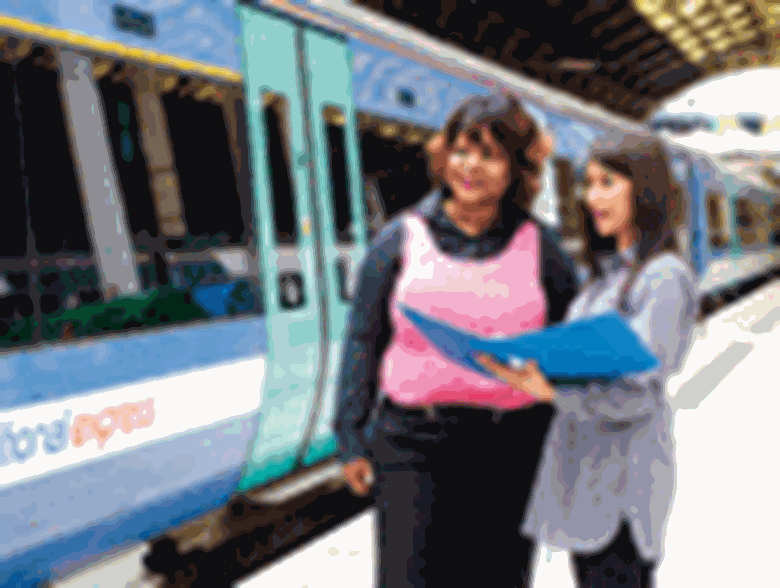 Nazma Begum (right) completed successful work placement with National Express