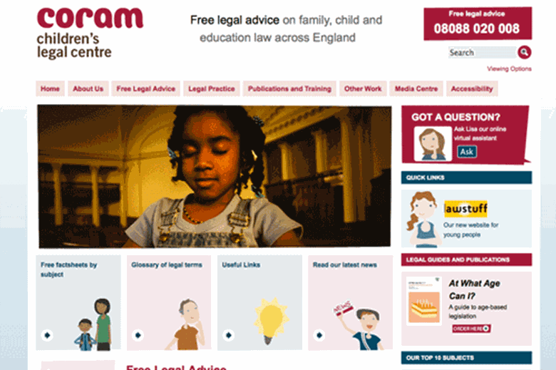 Coram Children's Legal Centre is one of the organisations receiving money to provide more online support