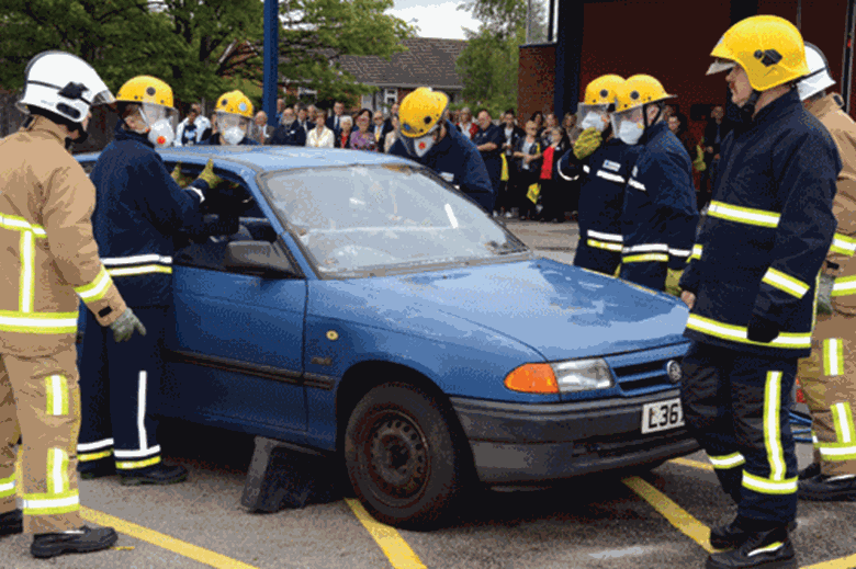Young people on the Respect programme take part in a range of disciplined fire and rescue service activities