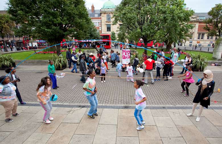 Half of parents say that a fear of strangers and traffic prevents them from allowing their children to play outdoors according to Play England, as efforts to reclaim the streets gather pace. Image: Alex Deverill