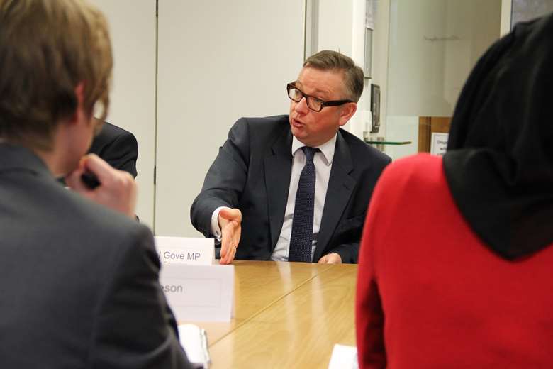 Michael Gove appeared before the national scrutiny group. Image: BYC