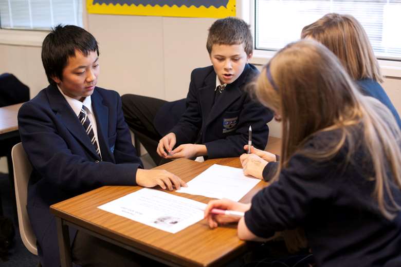 Pupils discuss conflict and take part in role-play exercises during Amber Mediation’s programme of school workshops