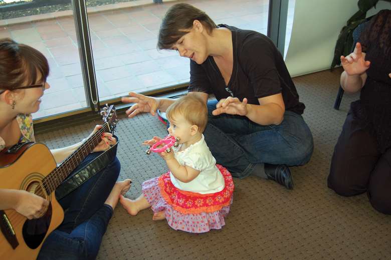 Sessions run by qualified music therapists are designed to boost children’s development, parenting skills and “attachment”