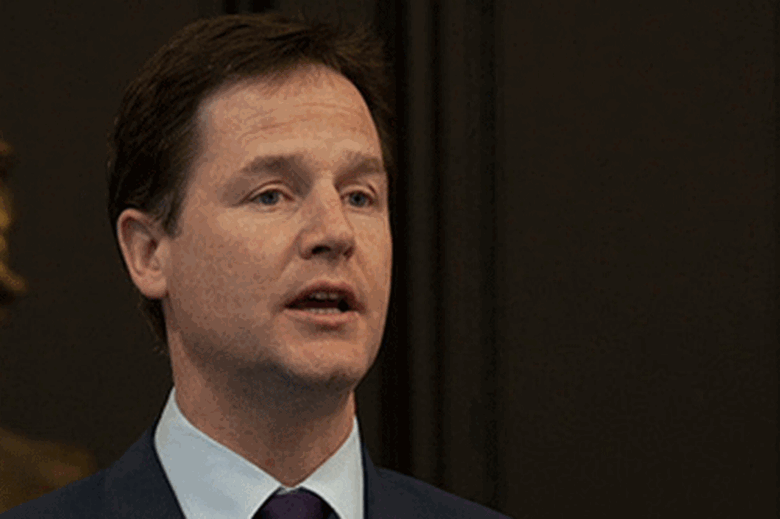 Nick Clegg said the government's youth unemployment strategy was 'confused'. Image: Crown Copyright