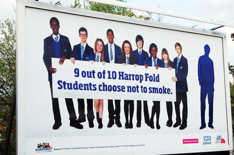 Young people spread the message beyond the school gates via billboards and bus shelter posters
