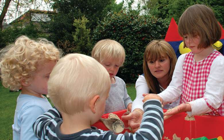 Universal childcare for all could be available within a decade, Cherie Blair believes. 