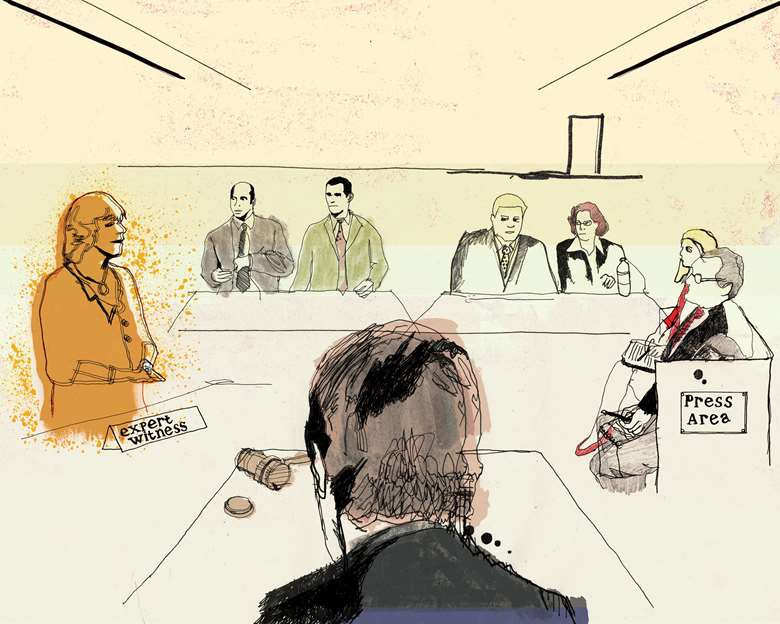 From today, expert witnesses will be paid 20 per cent less for appearing in court. Illustration: Ben Tallon