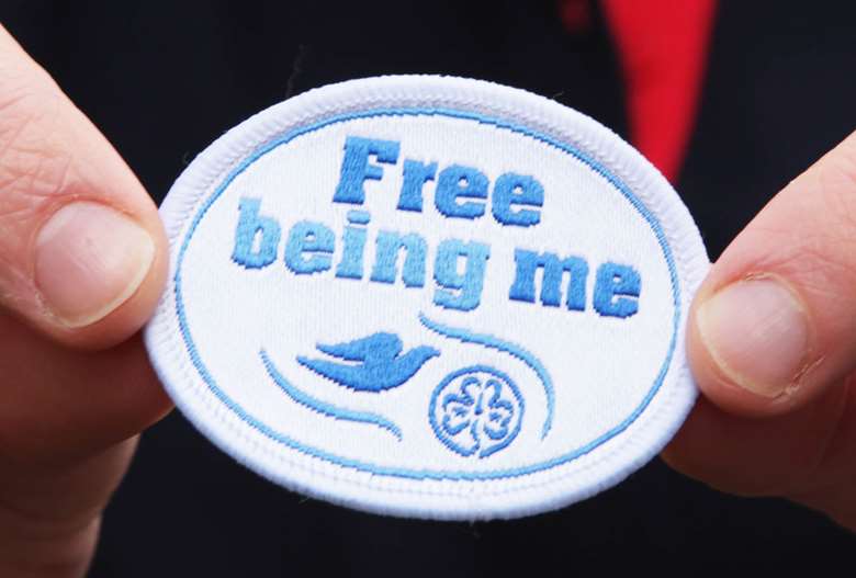 Girls are tasked with sharing the Free being me message with others