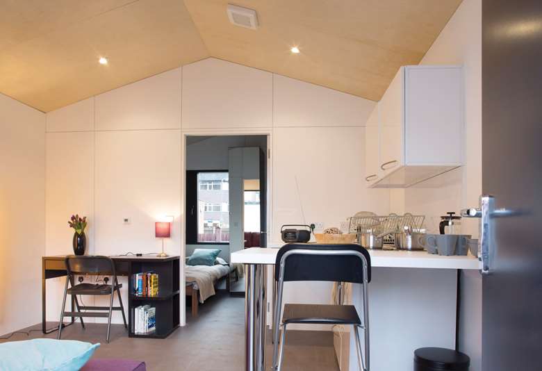 The Y:Cube is the prototype of a housing concept that offers young people their own front door and a double bedroom
