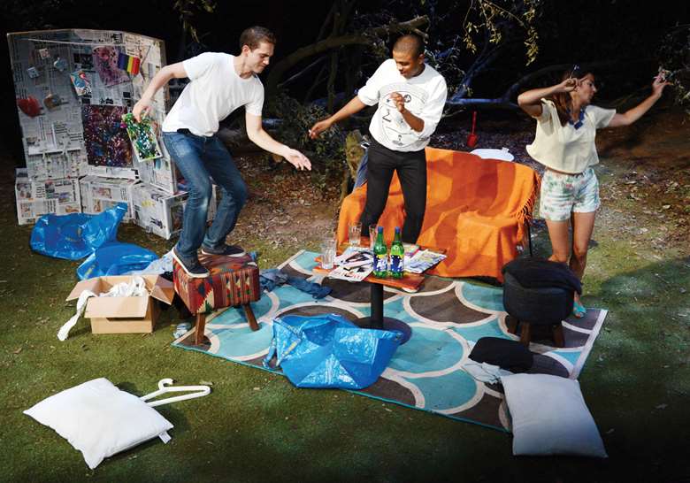 Care leavers take part in an interactive exhibition at Southwark Playhouse, showcasing the impact of dramatherapy. Picture: Jack Goffe Photography