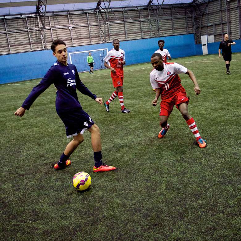 Young people at risk of becoming involved in crime play football and attend workshops with Met Police officers
