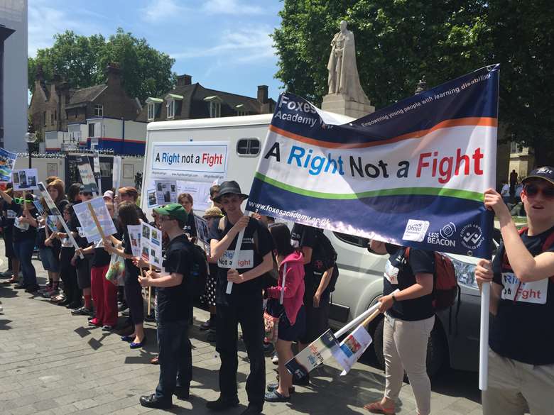 The ANSC staged a demonstration at Westminster through its A Right, Not a Fight campaign