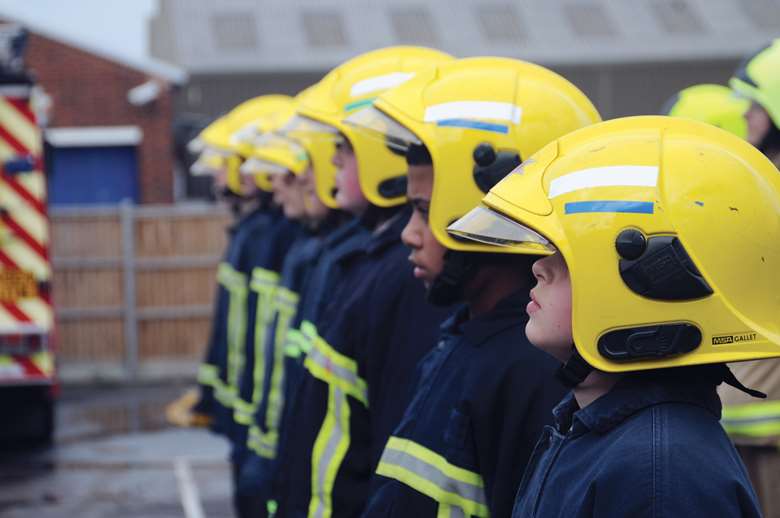 Young people learn to control their behaviour and how to work as a team during the firefighting-inspired course. Picture: Hertfordshire County Council