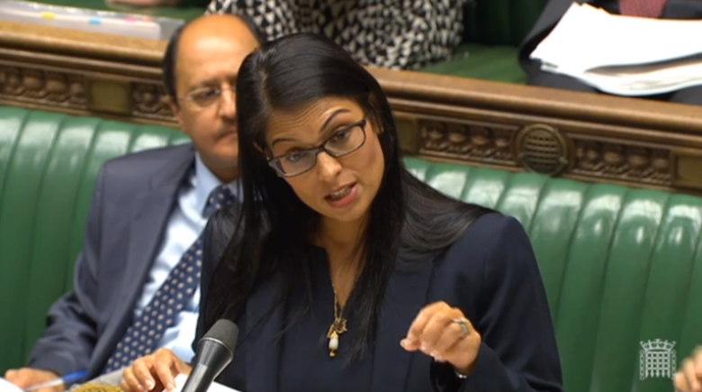 Employment minister Priti Patel said the government is committed to supporting young people. Picture: Parliament TV