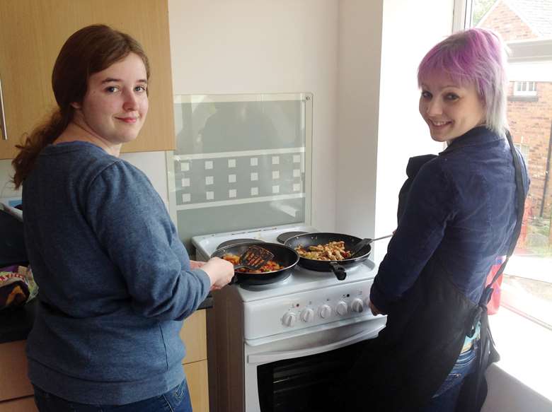 Care leavers Trudy and Ellie share healthy eating advice and money-saving tips through The Easy Pleasy Cookbook