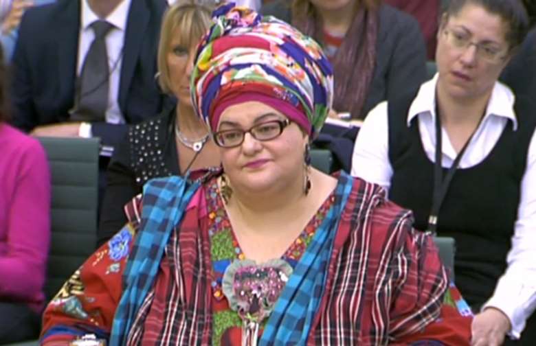 Kids Company founder Camila Batmanghelidjh said the charity was supporting children with high levels of need that should have been cared for by councils. Picture: Parliament TV