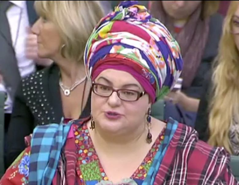 Kids Company founder Camila Batmanghelidjh gave evidence to the public accounts select committee last month. Picture: Parliament TV