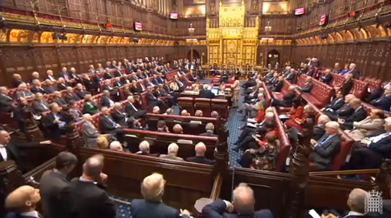 The House of Lords voted by 193 to 168 in favour of an amendment to the bill. Image: Parliament TV