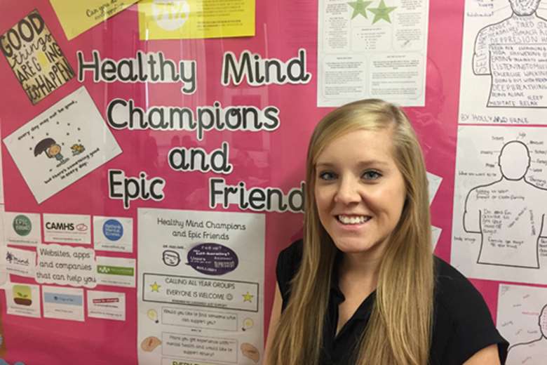 Hayley Sharman leads the Healthy Mind Champions at Tapton School in Sheffield
