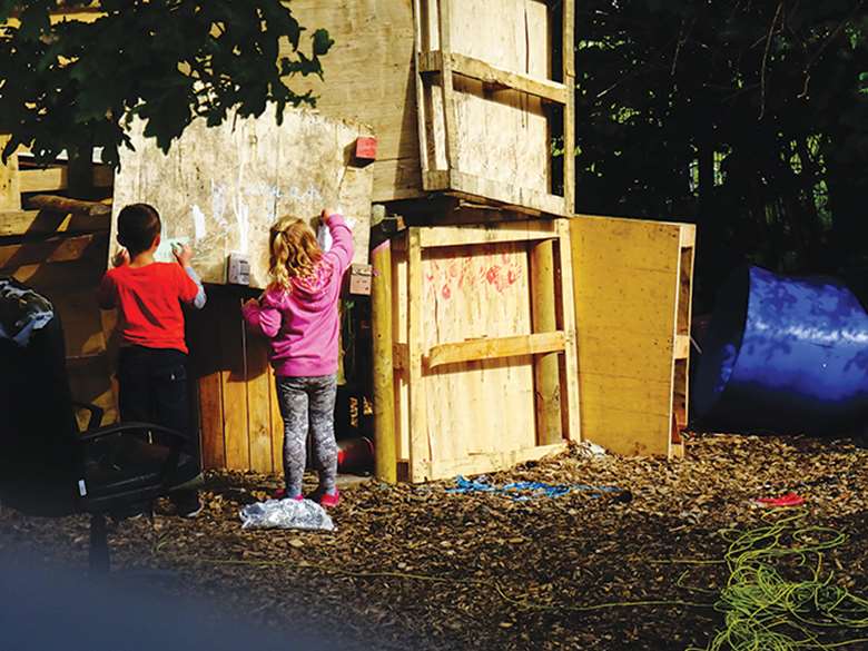 Children are free to “build, destroy and reconstruct” while playing at The Land