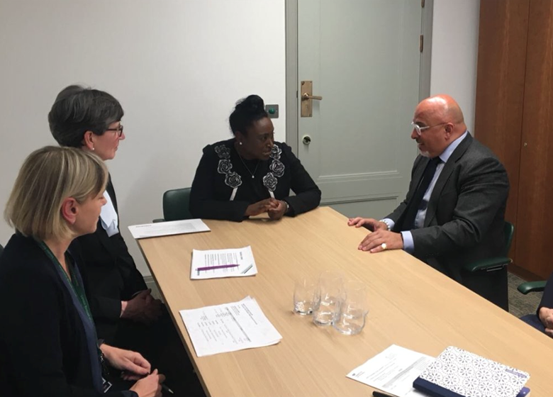 Nadhim Zahawi has visited social workers in Hackney. Picture: DfE