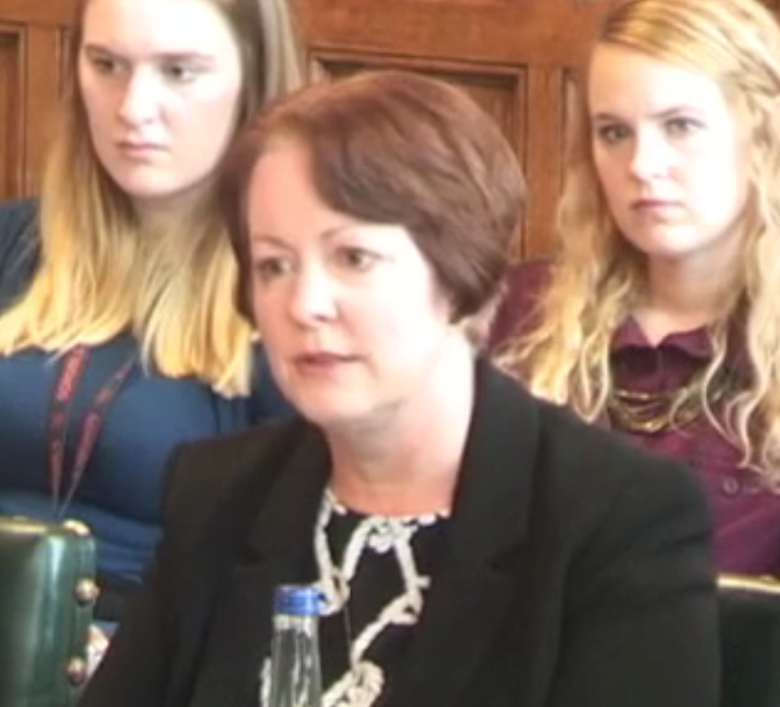 Sue Morris-King told the education committee that Ofsted has improved training on off-rolling for inspectors. Image: Parliament TV