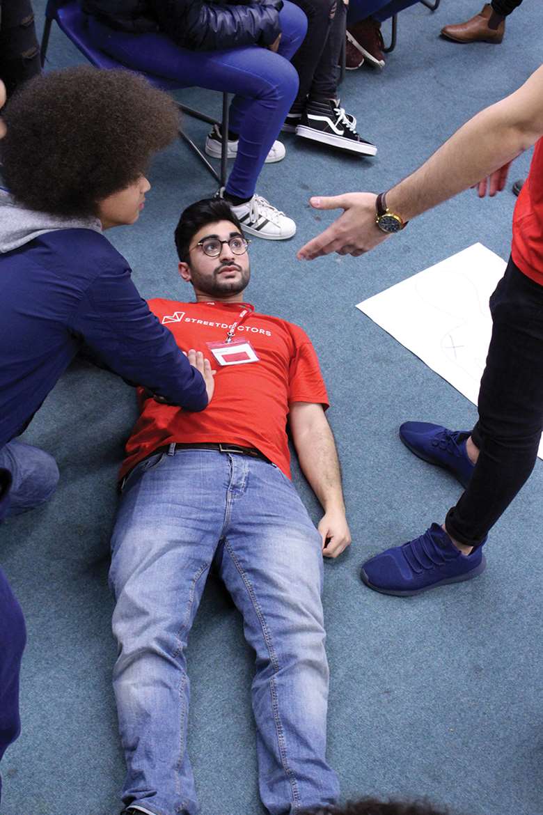 Workshops run by charity StreetDoctors trains young people who are at high risk in first aid skills