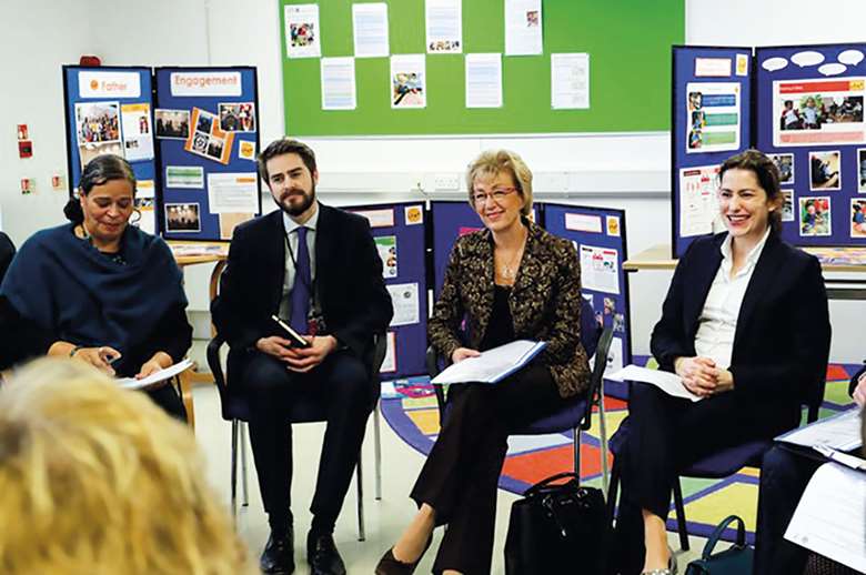 Andrea Leadsom met Lambeth Early Action Partnership practitioners and parents