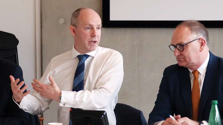 Family support minister Justin Tomlinson joins leaders at a round table event: “What we’re really aiming for is to make children and young people’s lives better now.” Picture: DWP