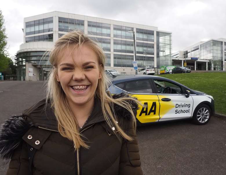 Care leaver Emma Harris is one of the first three learner drivers to take part in the scheme