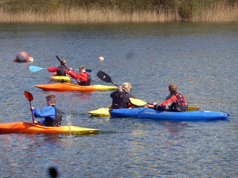 Kayaking is among the flexible learning experiences offered by Oracle Care & Education alongside academic timetables