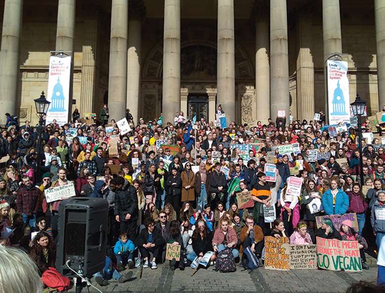 Leeds City Council declared a climate emergency following the Youth Strikes 4 Climate protest in the city in March. Picture: Woodcraft Folk