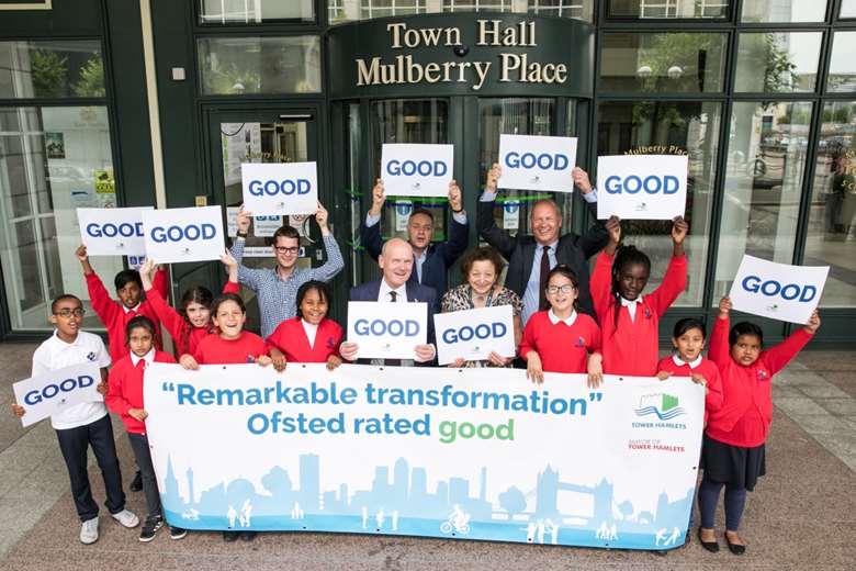  Tower Hamlets leaders and young people are celebrating their "good" children's services rating. Image: Tower Hamlets Council