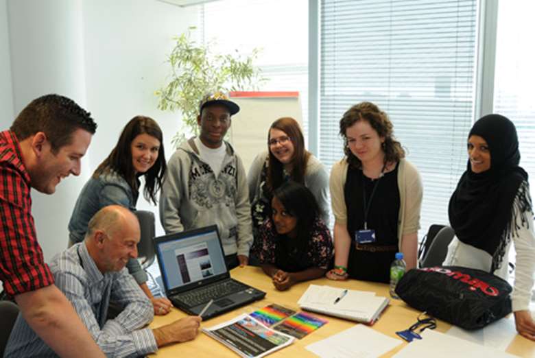 Paul Clark with members of the Potential Organisation Youth Advisory Board. Image: Potential Organisation 