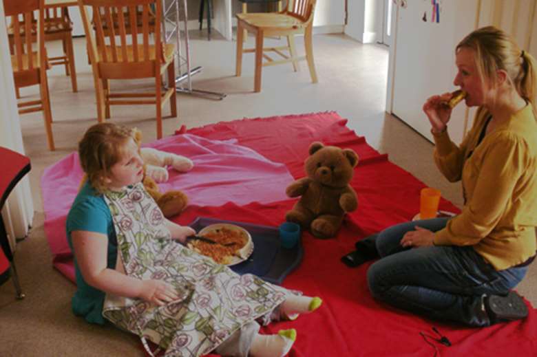 A teddy bear's picnic is one way staff help improve the quality of life of disabled children with behavioural problems
