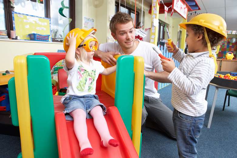 Just three per cent of early years workers in England and Wales are men. Picture: Adobe Stock
