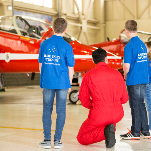 JET students were treated to a Red Arrows display at the launch of the scheme. Picture: Jon Egging Trust 