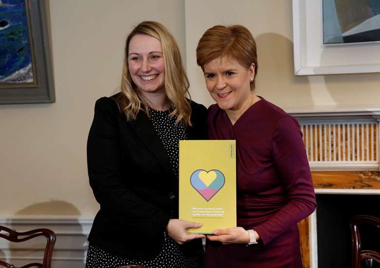 Sturgeon, pictured at the launch of The Promise in 2020, pledged continued support for the plan in her resignation speech. Picture: Nicola Sturgeon/The Promise