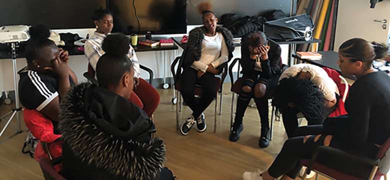 Milk & Honey’s sessions are co-produced by the young women who attend, with creative expression helping them to feel safe