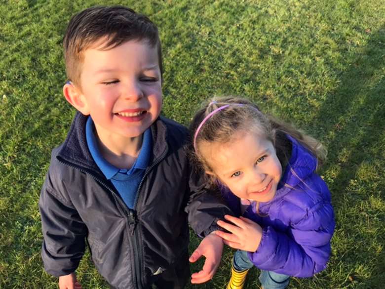 Callum, aged five, (pictured with sister Daniella) is one of the winners. Picture: AVUK