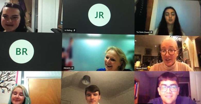 The children's minister met young food ambassadors on Zoom. Picture: Children's Right2Food campaign/Twitter
