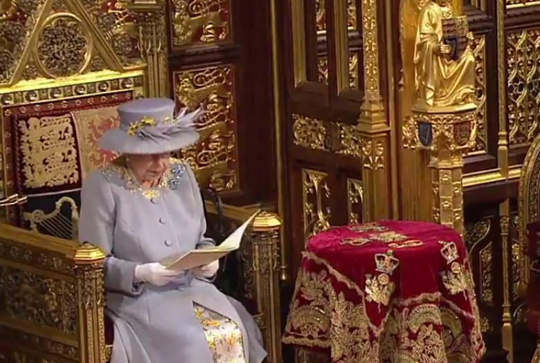 The Queen (pictured in 2021) will make her speech on 10 May. Picture: Twitter/House of Lords